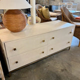 CB2 Four Drawer Shagreen Dresser 58"L x 20"D x 25.5"T