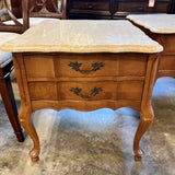 Pair of Vintage Prince Howard Marble Top Nightstands / End Tables 22"W x 26"D x 21.5"T