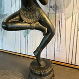 Large Bronze Apsara Figure Angkor Wat Purchased in Cambodia 22"T
