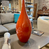 Large Tall Orange Decor Vase 26"T