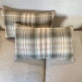 Pair Of NEW Custom Lumbar Pillows In Mulberry Home "Nevis" Fabric 19" x 12"