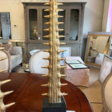 Decorative Iron Sawtooth Shark Rostrum On Stand 29"T