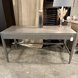 Madegoods Conrad Rafia Desk In Seal Fawn Finish 64"L x 30" D x 31"T