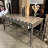 Madegoods Conrad Rafia Desk In Seal Fawn Finish 64"L x 30" D x 31"T