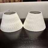 Pair Of Woven Lampshades 9"T x 13.5"Diam