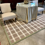 Custom Rug By Stark With Faux Leather Trim 6'9" x 9'7"