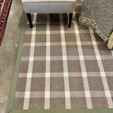 Custom Rug By Stark With Faux Leather Trim 6'9" x 9'7"