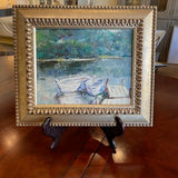Signed Impressionist Nautical Painting 14.5" W X 12 H