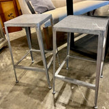 Pair Of Iron Barstools 12" x 12" x 24" Tall