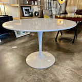 Round White Tulip Table 47"Diam x 30.5" T