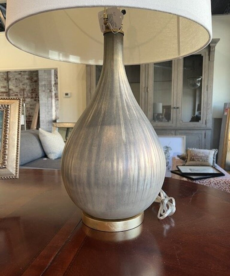 Arteriors Romy Table Lamp 32"T to Finial x 12"Diam Fixture x 19"Diam Shade