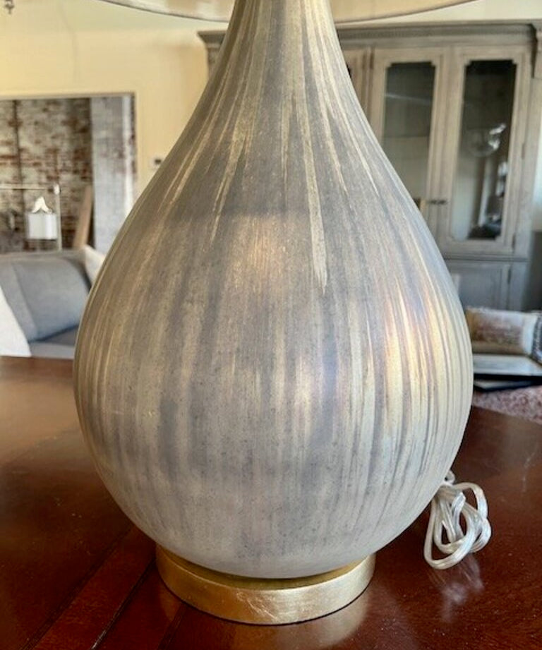 Arteriors Romy Table Lamp 32"T to Finial x 12"Diam Fixture x 19"Diam Shade