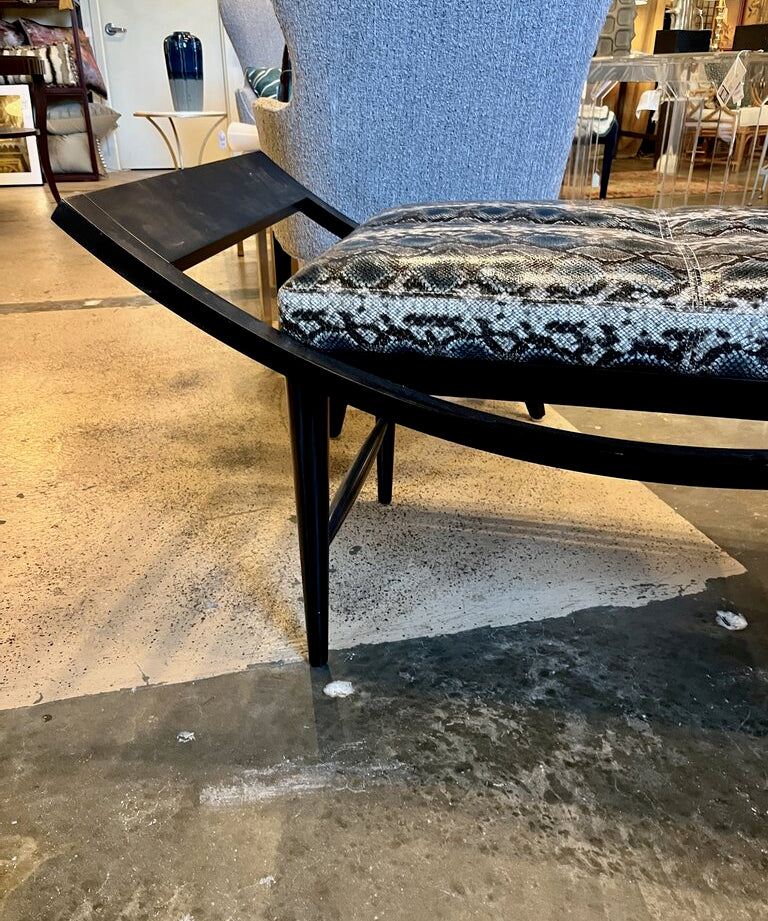 John Richard Faux Snakeskin Bench 47" W X 22" T X 22" W