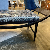 John Richard Faux Snakeskin Bench 47" W X 22" T X 22" W