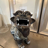 Chuanlhong Artisan Pottery Lanna Foo Dog Jigsaw 16" w X 14" T