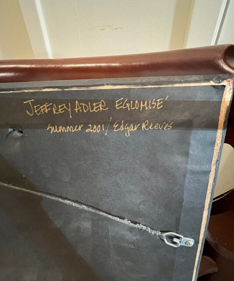 Framed Jeffrey Adler Eglomise, 2001 16.5"W x 13.5"T