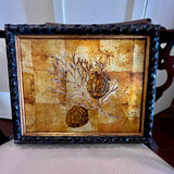 Framed Jeffrey Adler Eglomise, 2001 16.5"W x 13.5"T