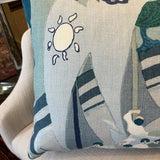 New Custom Single Lumbar Pillow In Schumacher Pearl River 18" x 13"