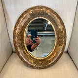 Antique Oval Gold Mirror 11"W x 13"T