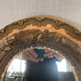 Antique Oval Gold Mirror 11"W x 13"T