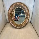 Antique Oval Gold Mirror 11"W x 13"T