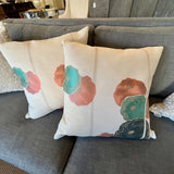 Pair Of New Custom Pillows With Dedar-Kiku Printemps Fabric 20" x 20"