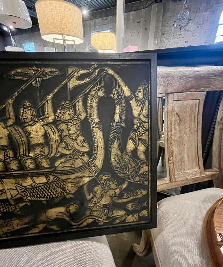 1967 Hindu Etching Thailand 29" W X 17.5 "