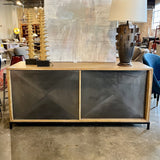 Oly Studio Thor Credenza With Sliding Glass Doors 73"L x 20"D x 32"T