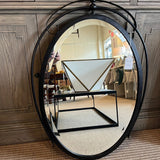 Black Oval Mirror 26" W X 38"T