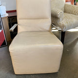 Bernhardt Leather And Chrome Armchair 23"W x 29"D x 35"T