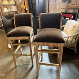 Pair Of Wood Barstools 16.5"W x 19"D x 32"H