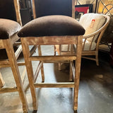 Pair Of Wood Barstools 16.5"W x 19"D x 32"H