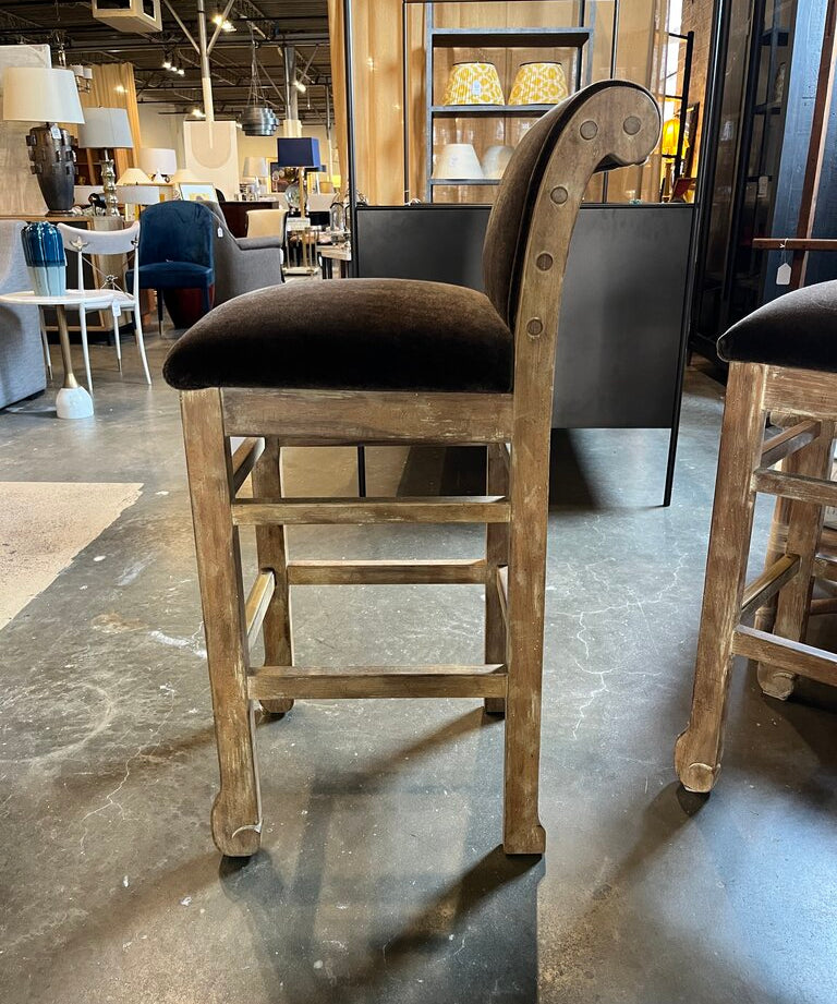 Pair Of Wood Barstools 16.5"W x 19"D x 32"H