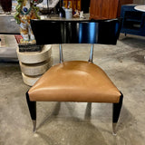 Caracole Klismos Leather Accent Chair 28"W x 21"D x 30"T