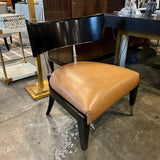 Caracole Klismos Leather Accent Chair 28"W x 21"D x 30"T