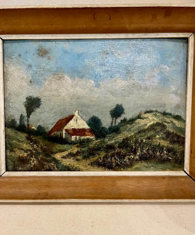 Oil Painting "White House In Country" 17"W x 13.5" T