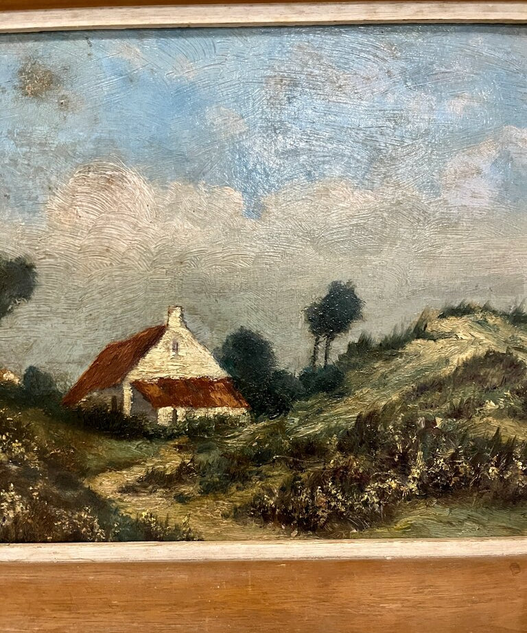 Oil Painting "White House In Country" 17"W x 13.5" T
