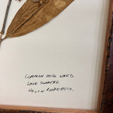 Signed Helen Rhodebeck Milkweed Pressed Floral 12" x 10"