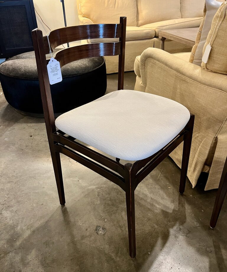 Set of 5 Vintage Pizzetti Dining Chairs, Newly Upholstered, 17.5"W x 17.5"D x 29.5"T