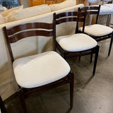 Set of 5 Vintage Pizzetti Dining Chairs, Newly Upholstered, 17.5"W x 17.5"D x 29.5"T