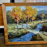 Original Large Acrylic Painting, River Pass 34"T x 44"W