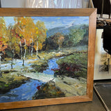Original Large Acrylic Painting, River Pass 34"T x 44"W