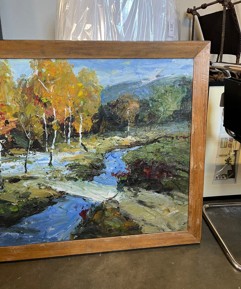 Original Large Acrylic Painting, River Pass 34"T x 44"W