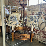 Antique Chandelier 19"Diam x 22.5"T Fixture 19"Chain