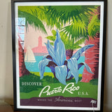 Framed Print, Discover Puerto Rico 31"T x 25"W