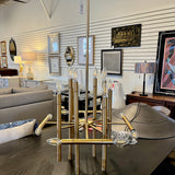 24-Light Modern Brass Chandelier 21" x 21" x 42"to Ceiling and up to 66"H