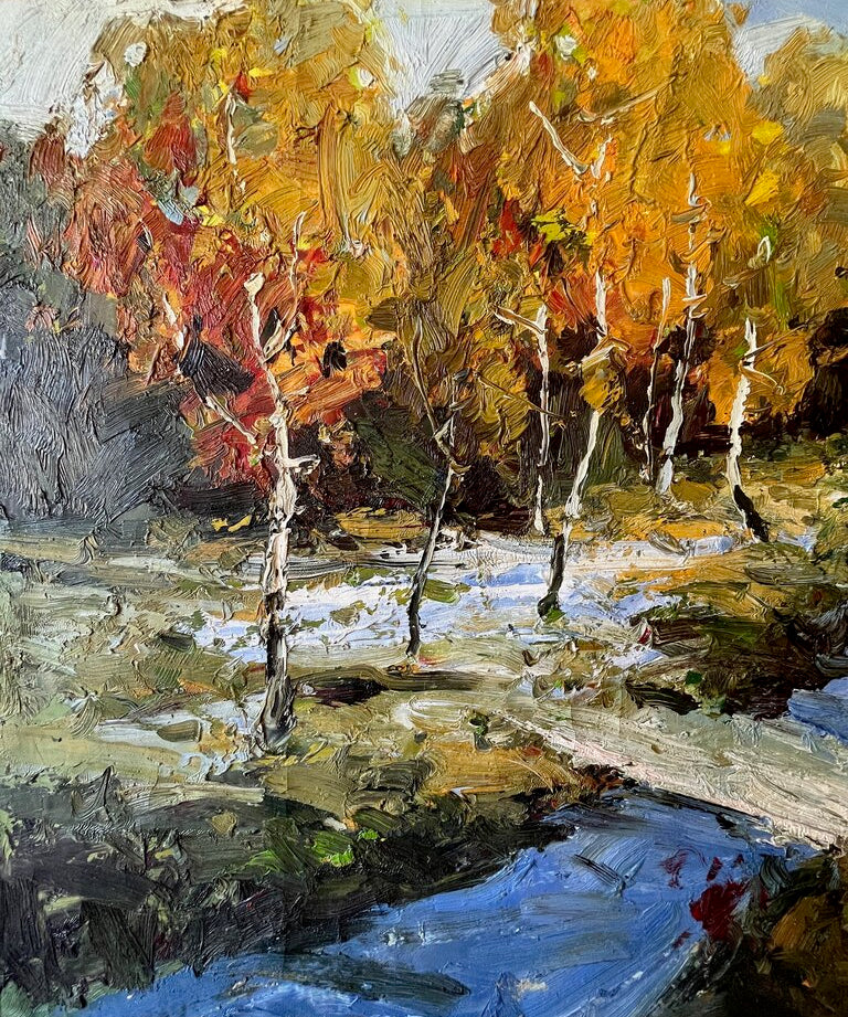 Original Large Acrylic Painting, River Pass 34"T x 44"W