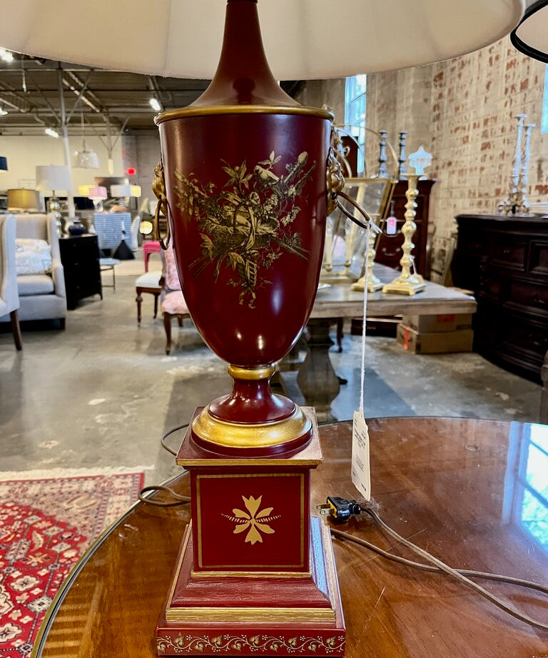 Vintage Italian Tole Lamp 30.5"Tall to Finial