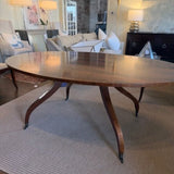 Baker Sheraton Oval Dining Table AS IS 78"L x 48"W x 29.5"T