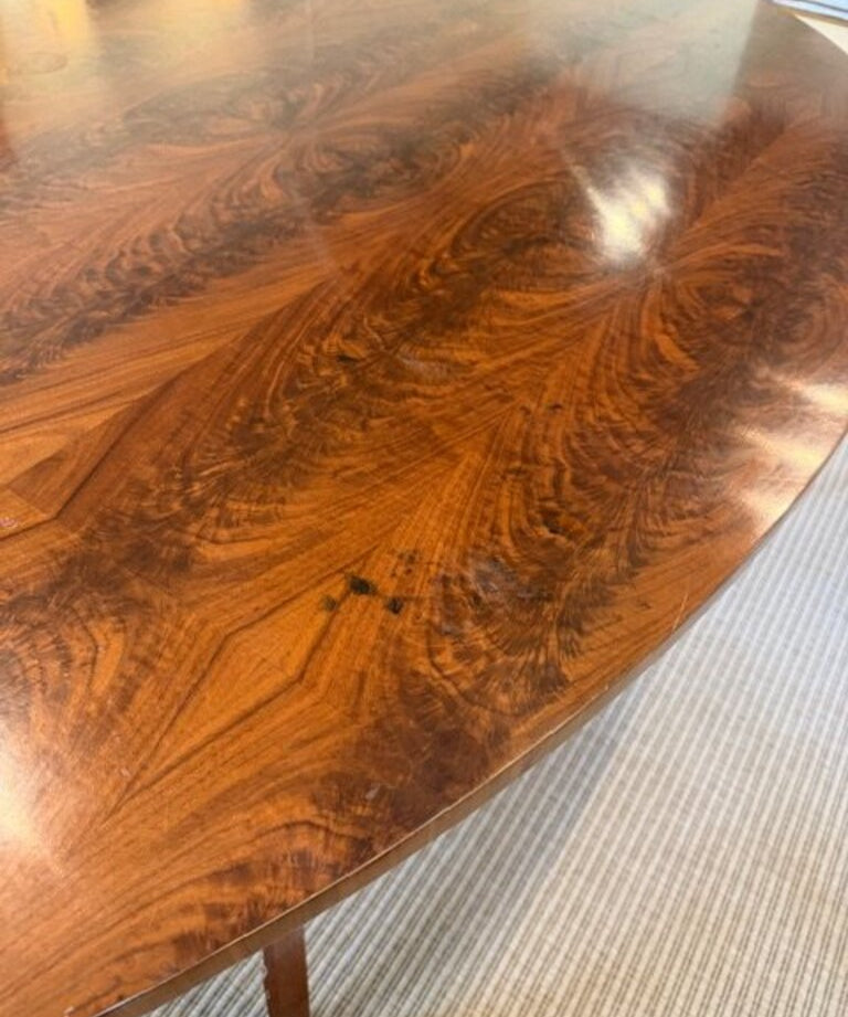 Baker Sheraton Oval Dining Table AS IS 78"L x 48"W x 29.5"T